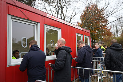 Aangekomen in Dortmund is het omwisselen geblazen. © De Brouwer