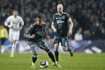 In actie op bezoek bij FC Kopenhagen. Fraai shirt ook. © Pro Shots