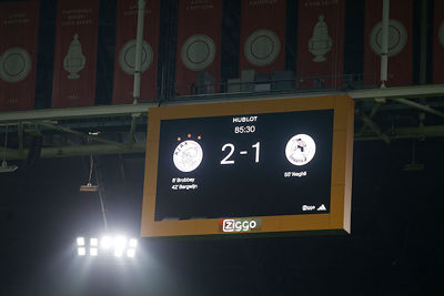 Gelukkig blijft deze stand op het scorebord staan. © De Brouwer