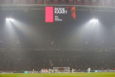 Rood, want hij had de bal nog net niet klemvast. © De Brouwer