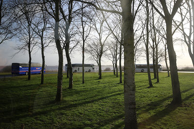 Onze bussen zetten al vroeg koers naar Leeuwarden. © De Brouwer