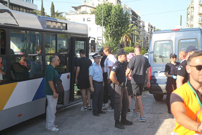 Dan de bus in richting Olympisch Stadion. © SV Ajax