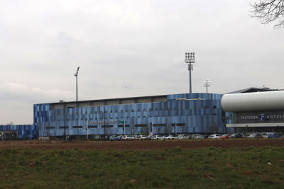 Daar is het stadion van Fortuna Sittard. © De Brouwer