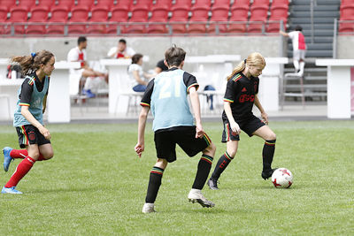 Hopelijk waren er scouts van Ajax Vrouwen aanwezig. © De Brouwer