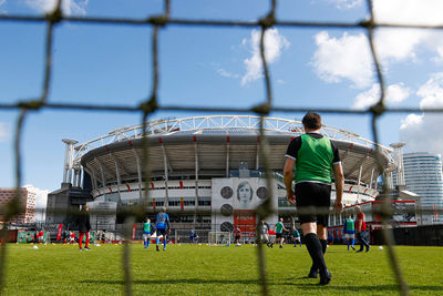 Mooie achtergrond bij een potje voetbal, toch? © Pro Shots