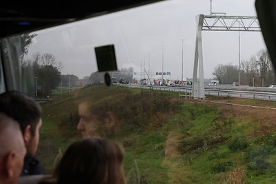 We zien al snel dat het rommelig is op de A1. © De Brouwer