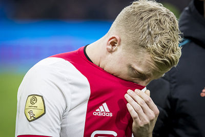 AMSTERDAM - 06-12-2019, Johan Cruijff Arena Dutch football, Eredivisie season 2019-2020. 

Ajax player Donny van de Beek disappointment during the match Ajax - Willem II. Final score 0-2