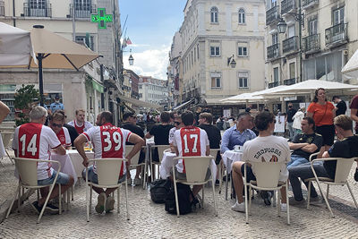 Er was af en toe wat regen, maar het leven was vooral goed in Lissabon © Ajax Life