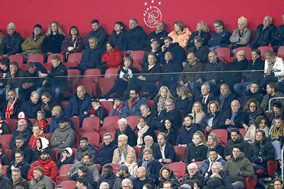 Van Gaal was tijdens Ajax - Sparta aanwezig in de Arena. © De Brouwer