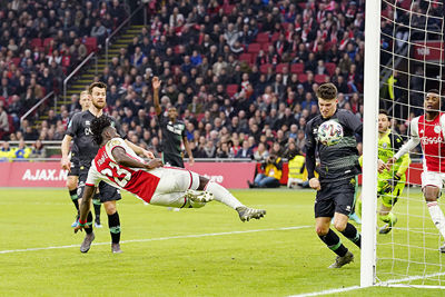 AMSTERDAM, JohanCruyff Arena, 22-12-2019, Dutch football Eredivisie season 2019-2020.
Ajax player Lassina Traore  scores 6-0
during the game Ajax - ADO Den Haag.