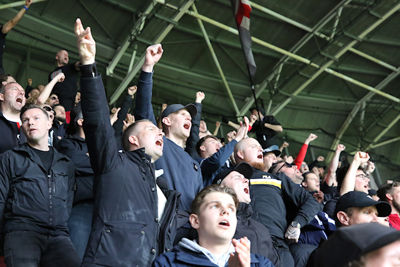 De supporters laten zich echter niet kisten. © De Brouwer