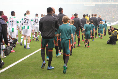 Fotografen, cameramensen... Wat een aandacht! © Ajax Kids Club