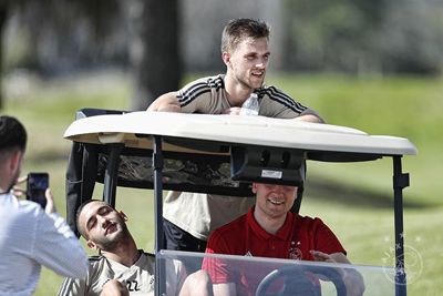 ORLANDO, 07-01-2019 , Training Camp of Ajax at the Omni Orlando Resort. Hakim Ziyech and Joel Veltman