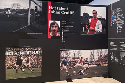 In deze expositie mag Cruijff natuurlijk niet ontbreken. © Ajax Life