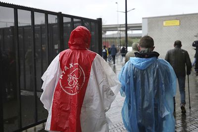 De warming-up voor Ajax - PSV was net zo troosteloos als de wedstrijd zelf. © De Brouwer