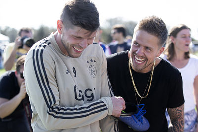 ORLANDO, 08-01-2019 , Klaas Jan Huntelaar and Andre Hazes Jr during the Training Camp of Ajax at the Omni Orlando Resort.