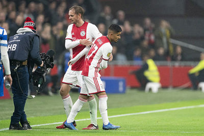 AMSTERDAM, 22-01-2020 JohanCruyff Arena , KNVB Beker,  Football season 2019 / 2020 .  Ajax player Naci Unuvar  makes  his debuut during the match Ajax - Spakenburg