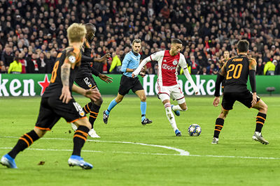 AMSTERDAM, 10-12-2019 , JohanCruyff Arena, season 2019 / 2020 of the UEFA Champions League between Ajax and FC Valencia. Ajax player Hakim Ziyech