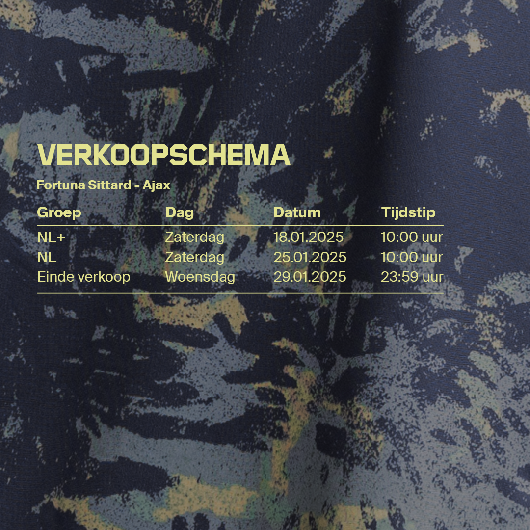 Ajax Verkoopschema Template Fortuna Sittard 1