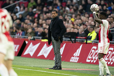 AMSTERDAM, 19-01-2020 JohanCruyff Arena , Dutch Eredivisie Football season 2019 / 2020 . Sparta coach Henk Fraser   during the match Ajax - Sparta Rotterdam