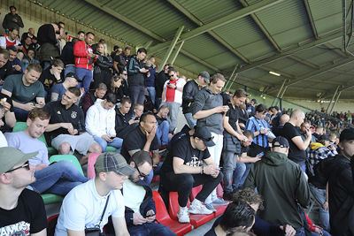 Het loopt niet bij Ajax en we zitten bij rust even bij de pakken neer. © De Brouwer