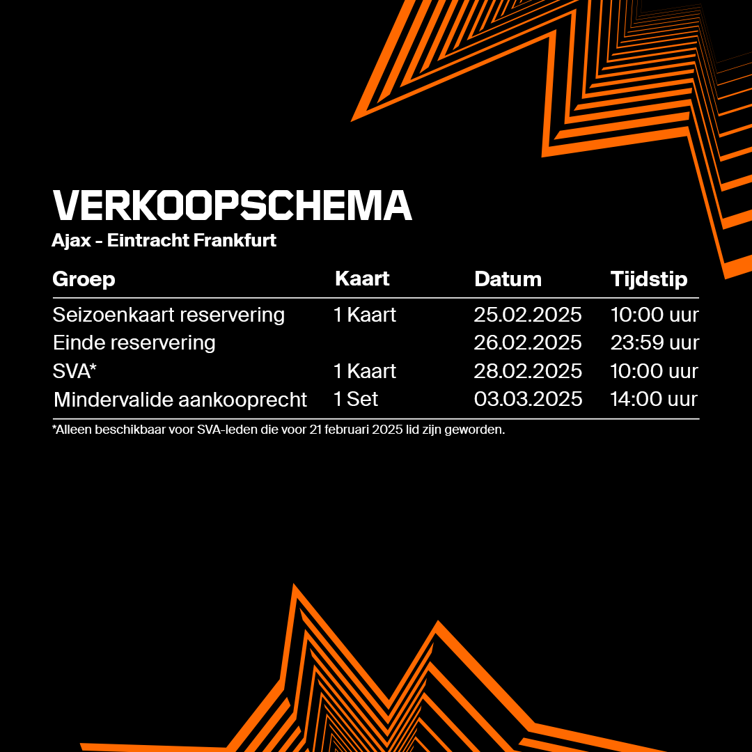 AJAX Verkoopschema Ajax Frankfurt 24 25 (2)