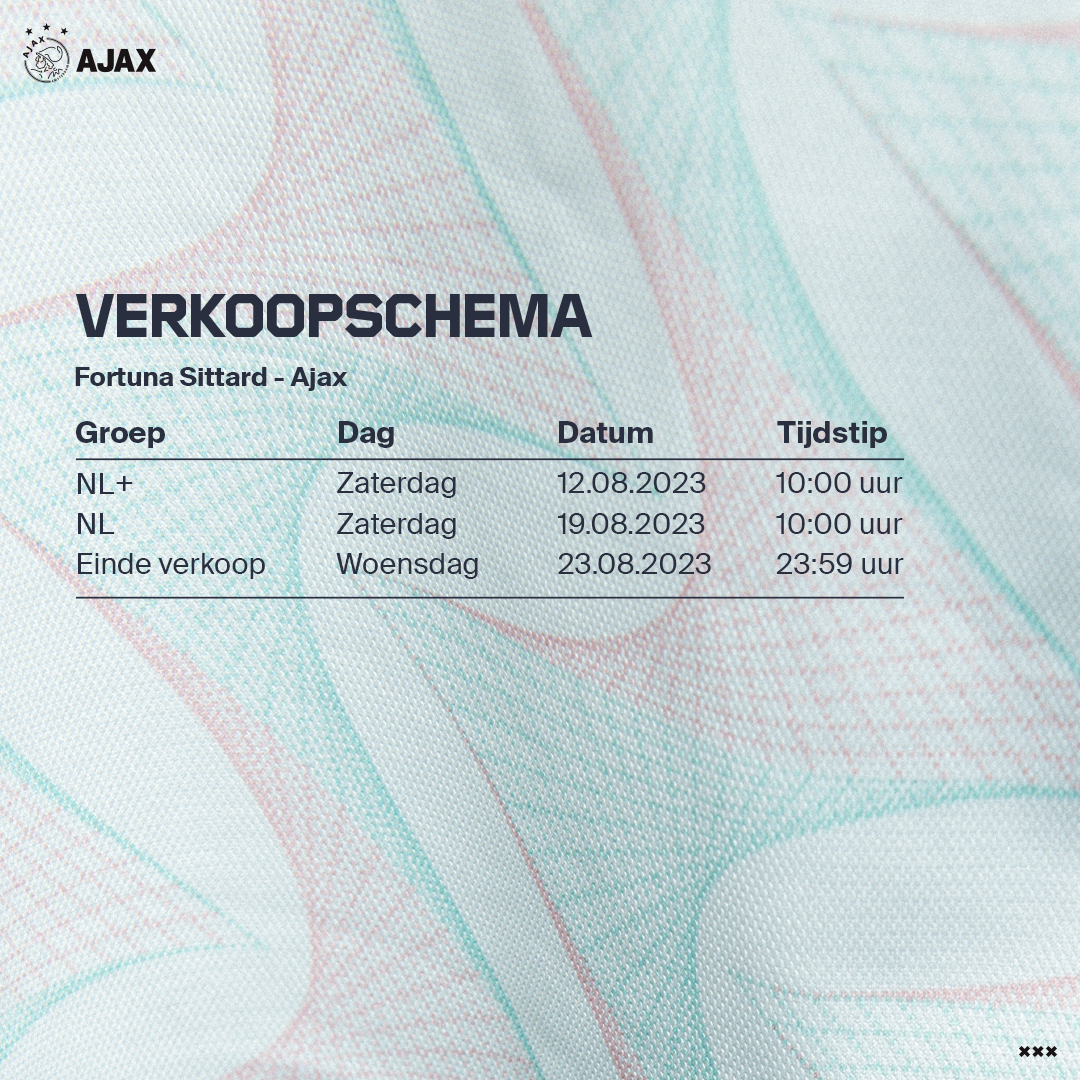 Ajax Verkoopschema Fortunapng